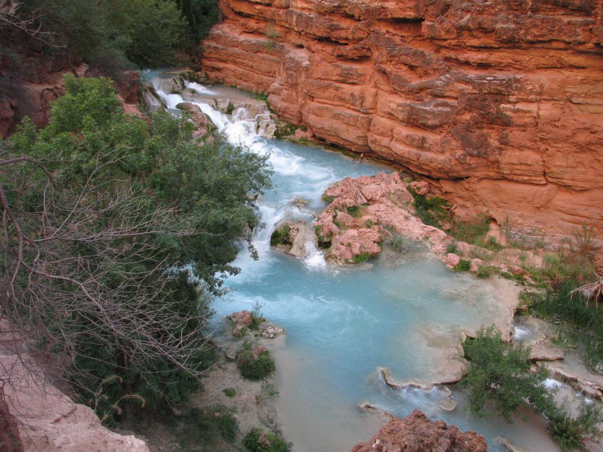 Summer scene at Havasu Falls Arizona